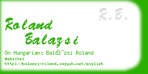 roland balazsi business card